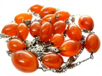 Carnelian & Silver Arts & Crafts Chain