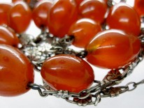 Carnelian & Silver Arts & Crafts Chain