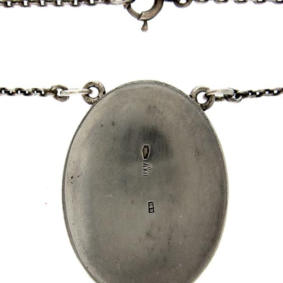 Wienner Werkstadt Silver & Enamel Pendant