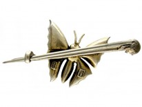 Paste Silver Butterfly Brooch