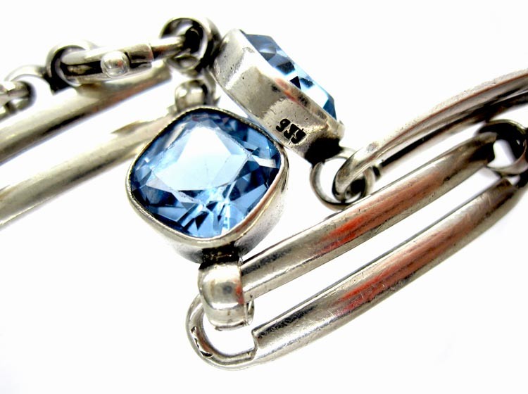 Silver & Blue Zircon Bracelet