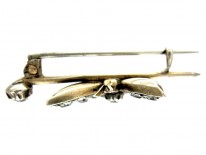 Paste Silver Butterfly Brooch