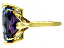 Blue Topaz & Amethyst Ring
