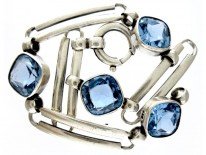 Silver & Blue Zircon Bracelet