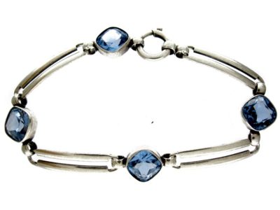 Silver & Blue Zircon Bracelet