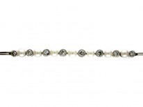 Diamond & Natural Pearl Bracelet