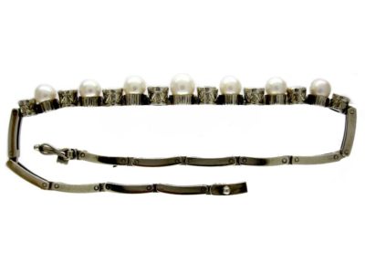 Diamond & Natural Pearl Bracelet