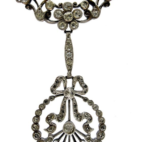 Edwardian Silver & Paste Pendant