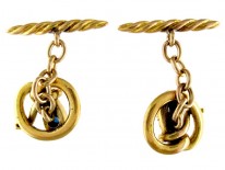 Snake 14ct Gold Austrian Cufflinks