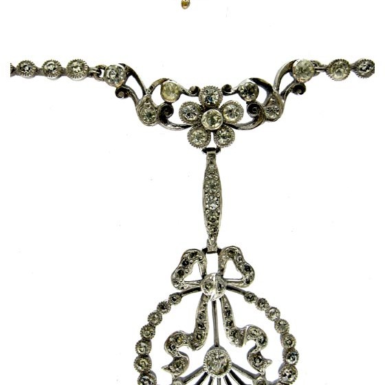 Edwardian Silver & Paste Pendant