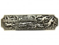Silver Victorian Hunting Brooch