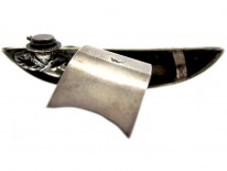 Silver Novelty Brooch of Sailor in His Boat