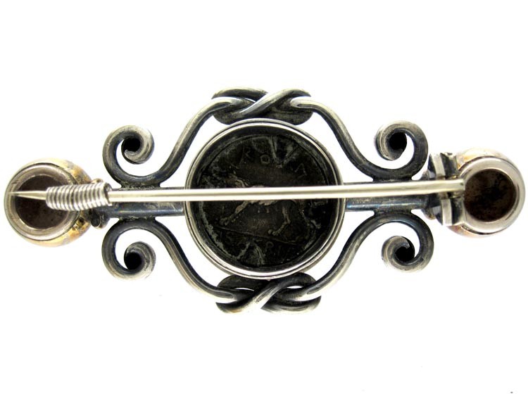 Victorian Classical Silver Brooch