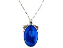Charles Horner Blue Enamel Fish Pendant