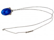 Charles Horner Blue Enamel Fish Pendant