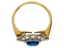 Art Deco Black Opal & Diamond Ring