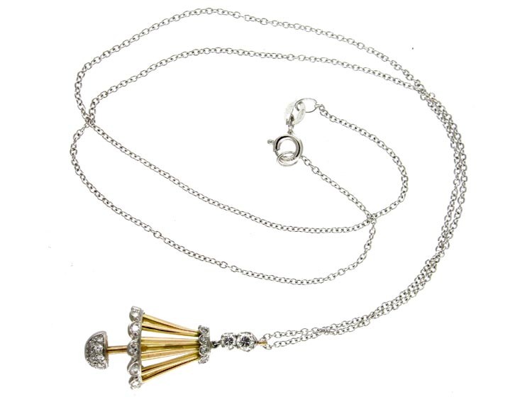 1950s Parasol Diamond-Set Pendant