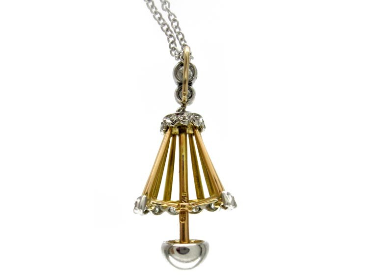 1950s Parasol Diamond-Set Pendant