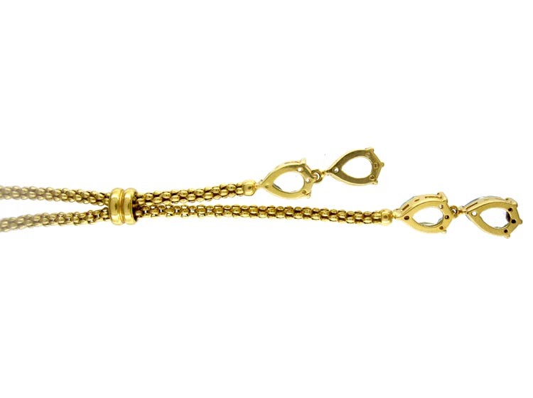 Retro Aquamarine 18ct Gold Necklace