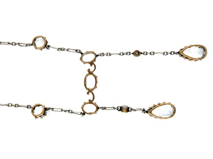 Edwardian Aquamarine & Platinum Necklace