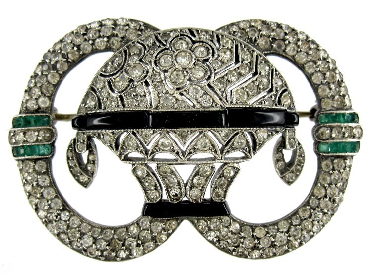 Art Deco Paste Brooch