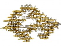 Gold & Diamond Retro Brooch