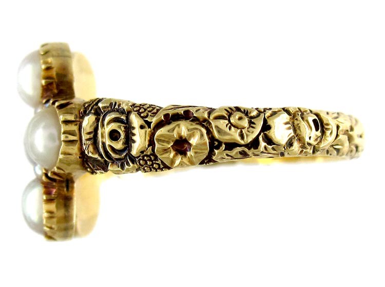 Georgian Natural Pearl Ring