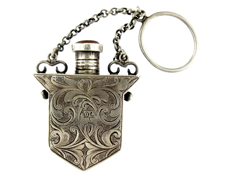 Scottish Silver & Agate Scent Bottle
