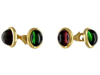 Pink & Green Tourmaline Cufflinks
