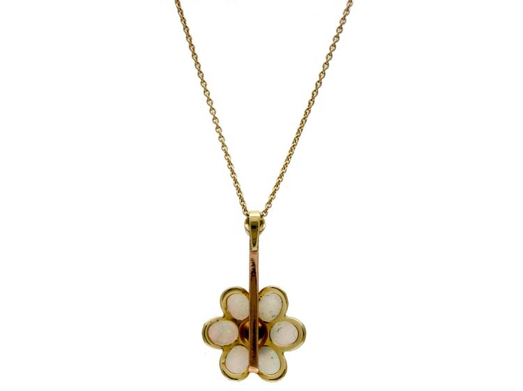 Edwardian Gold, Opal & Diamond Pendant