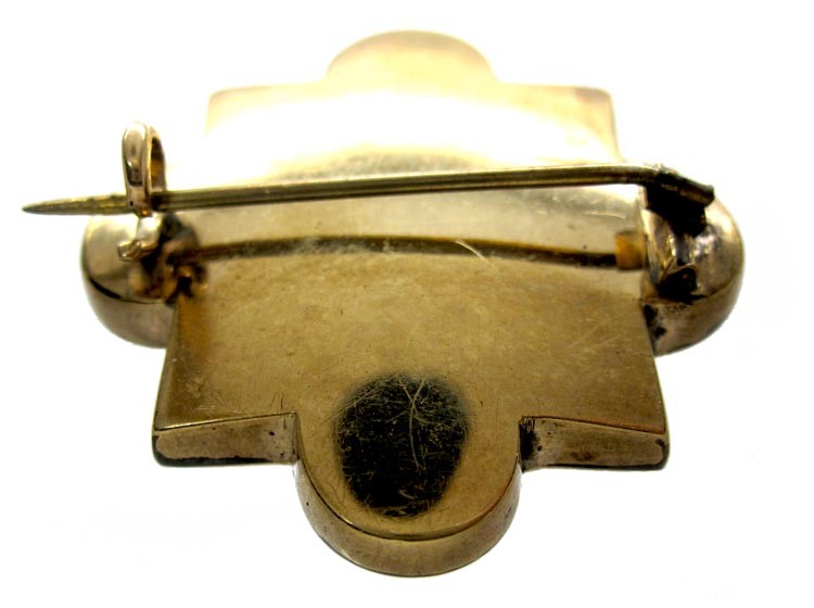 15ct Gold Scottish Agate & Jasper Brooch