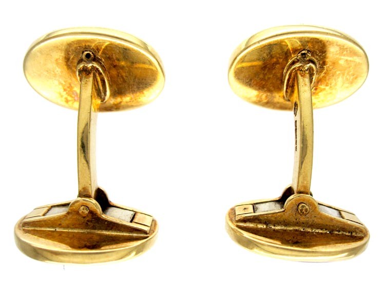 Asprey 18ct Gold Lapis Cufflinks