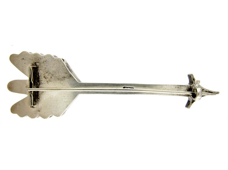 Scottish Agate & Silver Arrow Brooch