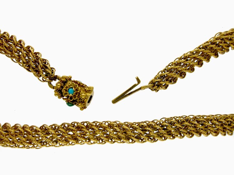 Georgian Woven 18ct Gold Chain