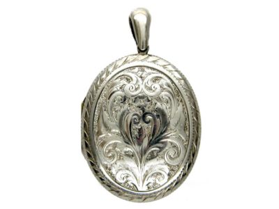 Large Silver Victorian Locket