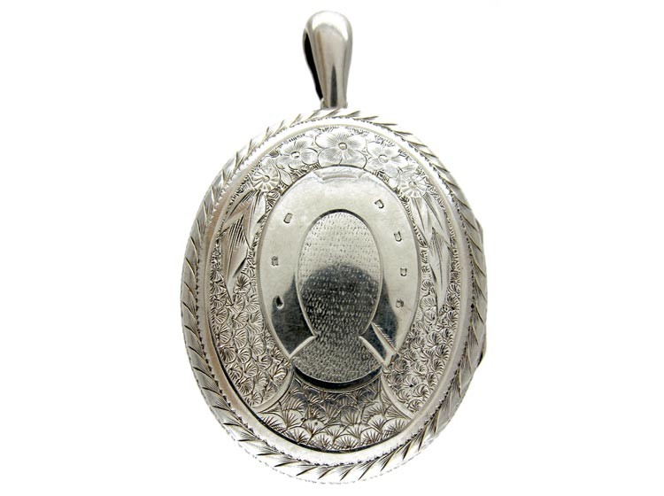Large Silver Victorian Locket