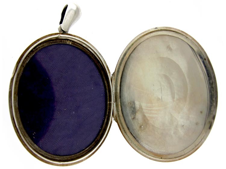 Large Silver Victorian Locket