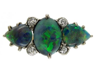 Black Opal 18ct Gold Ring