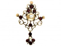 Georgian Garnet & Pearl Pendant