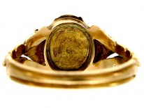 Georgian Emerald Diamond 15ct Gold Ring