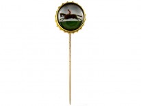 Rock Crystal Reverse Intaglio of A Racehorse