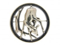 Georg Jensen Large Silver Fawn Brooch