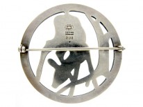 Georg Jensen Large Silver Fawn Brooch