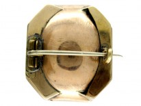 15ct Gold, Citrine & Natural Pearl Brooch