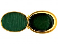 18ct Gold Diamond Set Locket in Original Case