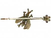 Georgian Cut Steel Bee Brooch on Branch