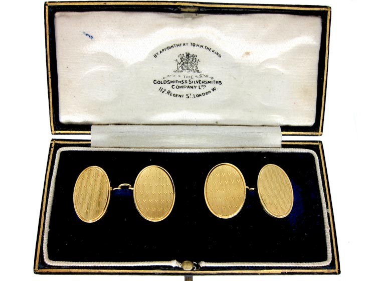 18ct Gold Pair of Goldsmiths & Siversmiths Cufflinks