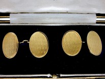 18ct Gold Pair of Goldsmiths & Siversmiths Cufflinks
