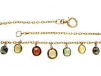 Multi Gemstone Gold Necklace