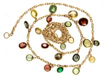 Multi Gemstone Gold Necklace